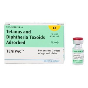 Tenivac Tetanus and Diphtheria Toxoids Adsorbed, Preservative Free 5 Lf – 2 Lf / 0.5 mL Injection 0.5 mL