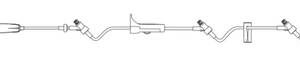 Primary IV Administration Set Caresite Gravity 3 Ports 60 Drops / mL Drip Rate Without Filter 88 Inch Tubing Solution