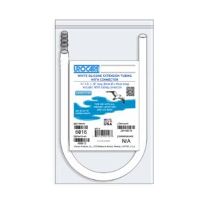 Extension Tube Urocare 0.31 I.D. x 18 Inch Long, White-Silicone, NonSterile, NonDEHP