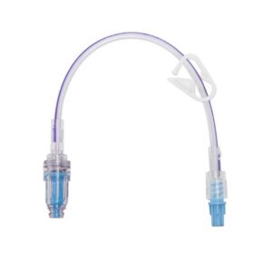 IV Extension Set MaxPlus Clear Needle-Free Port Standard Bore 8-1/2 Inch Tubing Without Filter Sterile