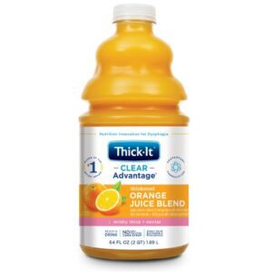Thickened Beverage Thick-It Clear Advantage 64 oz. Bottle Orange Flavor Liquid IDDSI Level 2 Mildly Thick