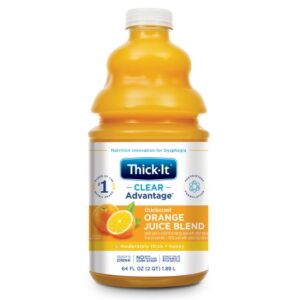 Thickened Beverage Thick-It Clear Advantage 64 oz. Bottle Orange Flavor Liquid IDDSI Level 3 Moderately Thick/Liquidized