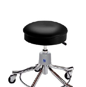 Exam Stool Spin Lift, Pneumatic 5 Casters, Easy Rolling 2-1/2 Inch Casters Black