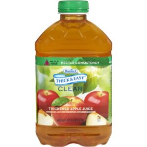 Thickened Beverage Thick & Easy 46 oz. Bottle Apple Flavor Liquid IDDSI Level 2 Mildly Thick