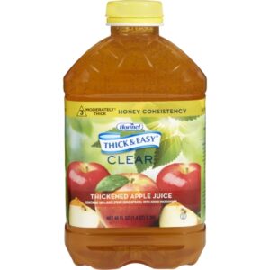 Thickened Beverage Thick & Easy 46 oz. Bottle Apple Flavor Liquid IDDSI Level 3 Moderately Thick/Liquidized