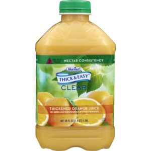 Thickened Beverage Thick & Easy 46 oz. Bottle Orange Flavor Liquid IDDSI Level 2 Mildly Thick