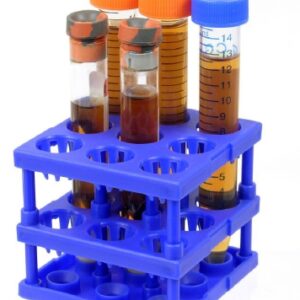 Tube Cube Rack UNICO 9 Place 8 to 16 mm Tube Size Blue 2-2/3 X 2-7/8 X 2-7/8 Inch