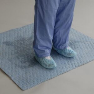 Absorbent Floor Mat SurgiSafe Specialty 40 X 46 Inch Blue