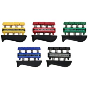 Hand / Finger Exerciser Set CanDo Digi-Flex Yellow / Red / Green / Blue / Black X-Light to X-Heavy Resistance