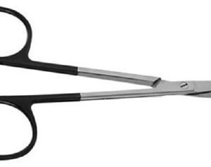Iris Scissors V.Mueller SuperCut 4-1/2 Inch Length Surgical Grade Stainless Steel NonSterile Finger Ring Handle Curved Sharp Tip / Sharp Tip