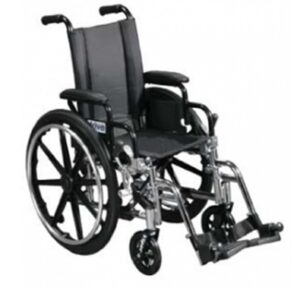 Lightweight Wheelchair drive Viper Dual Axle Desk Length Arm Swing-Away Footrest Black Upholstery 14 Inch Seat Width Pediatric 250 lbs. Weight Capacity