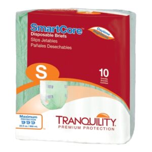 Unisex Adult Incontinence Brief Tranquility SmartCore Small Disposable Heavy Absorbency