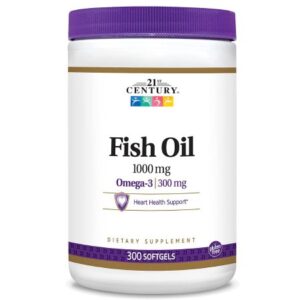 Omega 3 Supplement 21st Century Fish Oil 1,000 mg Strength Softgel 60 per Bottle