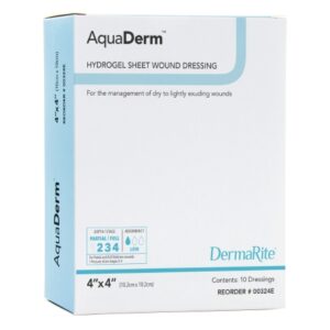 Hydrogel Wound Dressing AquaDerm Sheet 4 X 4 Inch Sterile