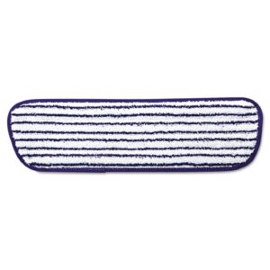 Wet Finish Mop Pad Rubbermaid Commercial Blue / White Microfiber Reusable