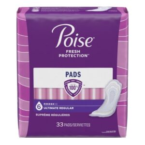 Bladder Control Pad Poise Fresh Protection 3-1/2 X 16 Inch Heavy Absorbency Sodium Polyacrylate Core One Size Fits Most