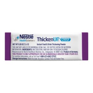 Food and Beverage Thickener ThickenUp Clear 1.4 Gram Individual Packet Unflavored Powder IDDSI Level 0 Thin
