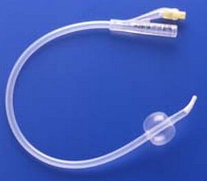 Foley Catheter Rusch 2-Way Coude Tip 5 cc Balloon 24 Fr. Silicone