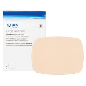 Foam Dressing Aquacel 6 X 8 Inch Without Border Waterproof Film Backing Nonadhesive Rectangle Sterile
