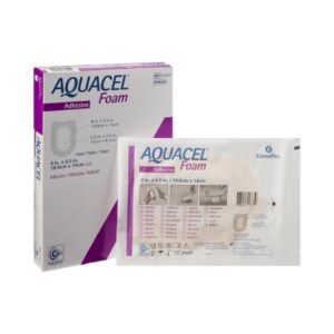 Foam Dressing Aquacel 5-1/2 X 8 Inch With Border Waterproof Film Backing Silicone Adhesive Heel Sterile
