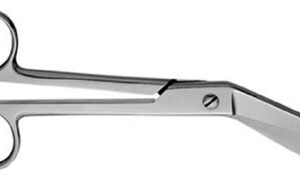 Bandage Scissors Affinity Lister 8 Inch Length Floor / Office Grade Pakistani Stainless Steel NonSterile Finger Ring Handle Angled Blunt Tip / Blunt Tip