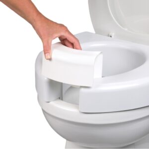 Bariatric Raised Toilet Seat Ableware Secure-Bolt 3 Inch Height Standard Round 600 lbs. Weight Capacity