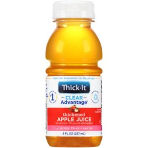 Thickened Beverage Thick-It Clear Advantage 8 oz. Bottle Apple Flavor Liquid IDDSI Level 2 Mildly Thick