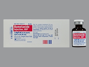 Bumetanide 0.25 mg / mL Injection 4 mL