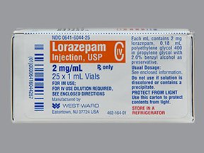 Lorazepam 2 mg / mL Injection 1 mL