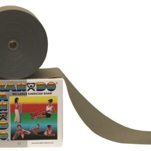 Exercise Resistance Band CanDo Silver 5 Inch X 50 Yard 2X-Heavy Resistance