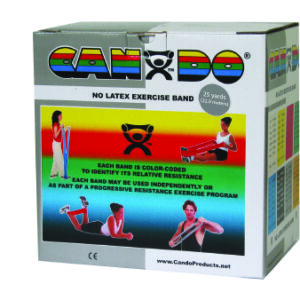 Exercise Resistance Band CanDo Silver 5 Inch X 25 Yard 2X-Heavy Resistance