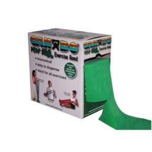 Exercise Resistance Band CanDo Perf 100 Green 5 Inch X 100 Yard Medium Resistance