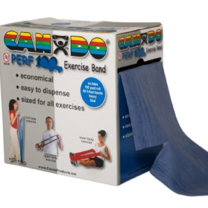 Exercise Resistance Band CanDo Perf 100 Blue 5 Inch X 100 Yard Heavy Resistance