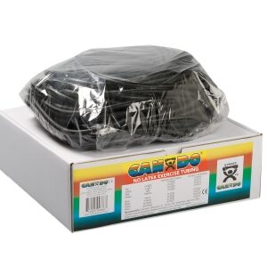 Exercise Resistance Tubing CanDo Black 100 Foot Length X-Heavy Resistance