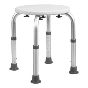 Shower Stool HealthSmart Without Arms Aluminum Frame Without Backrest 17-1/2 Inch Seat Width 225 lbs. Weight Capacity