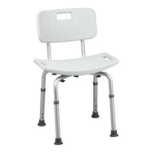 Bath Bench HealthSmart Without Arms Aluminum Frame With Backrest 17 Inch Seat Width 325 lbs. Weight Capacity