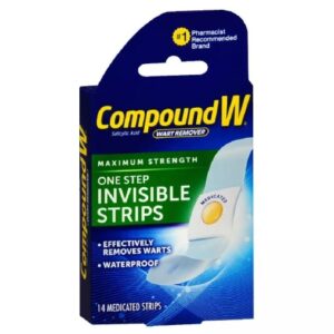 Wart Remover Compound W 40% Strength Medicated Adhesive Strip 14 per Box