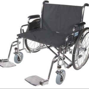 Bariatric Wheelchair drive Sentra EC Extra Wide Dual Axle Full Length Arm Black Upholstery 30 Inch Seat Width Adult 700 lbs. Weight Capacity