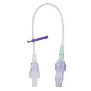 IV Extension Set Caresite Needle-Free Port Small Bore 8 Inch Tubing Without Filter Sterile