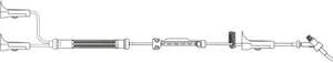 IV Pump Set Infusomat Pump 1 Port 20 Drops / mL Drip Rate 170 Micron Filter 120 Inch Tubing Blood