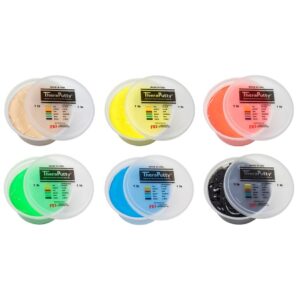 Therapy Putty Set CanDo TheraPutty 2X-Soft / X-Soft / Soft / Medium / Firm / X-Firm 6 X 1 lbs.