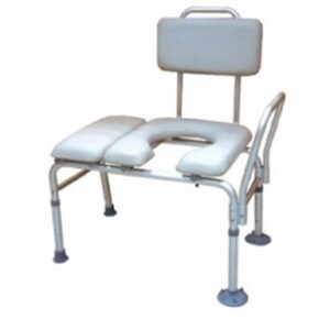 drive Knocked Down Bath / Commode Transfer Bench Removable Arm Rail 18 to 22-1/2 Inch Seat Height 400 lbs. Weight Capacity