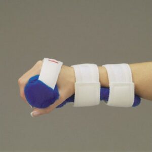 Resting Hand Splint Pucci Air Inflatable Fleece Right Hand Blue / White One Size Fits Most