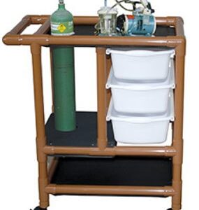 Emergency Crash Cart WoodTone 20 X 31.5 X 36.5 Inch