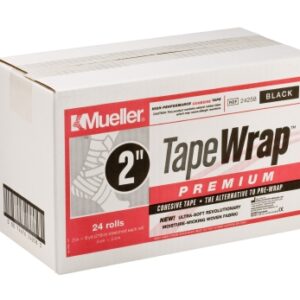 Cohesive Bandage TapeWrapPremium 2 Inch X 6 Yard Self-Adherent Closure Black NonSterile Standard Compression