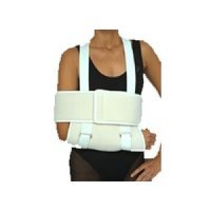 Sling and Swathe Shoulder Immobilizer One Size Fits Most Foam / Plush Fabric Slide Buckle / Hook and Loop Closure Left or Right Arm