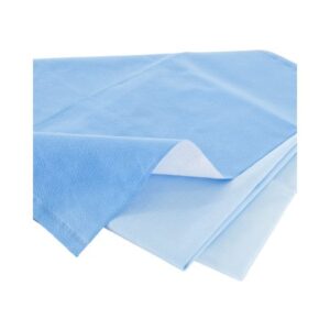 QUICK CHECK* H200 Sterilization Wrap White / Blue 24 X 24 Inch Dual Layer SMS Polypropylene Steam / EO Gas / Hydrogen Peroxide