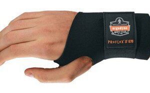Wrist Support ProFlex 670 Ambidextrous Single Strap Neoprene Left or Right Hand Black Medium