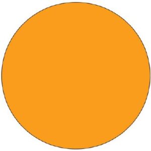Blank Label Shamrock Label Dot Orange Litho Paper 3/4 Diameter