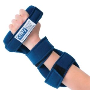 Hand Contracture Orthosis Comfy Grip Headliner Fabric Left Hand Navy Blue Medium